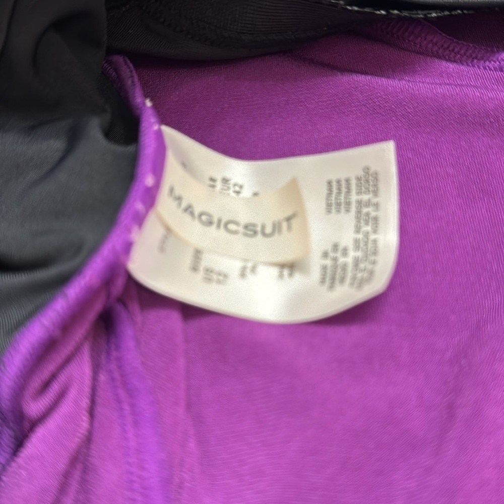 Magicsuit Rich Purple Layered Swim Tankini Top size 12 - Picture 5 of 6